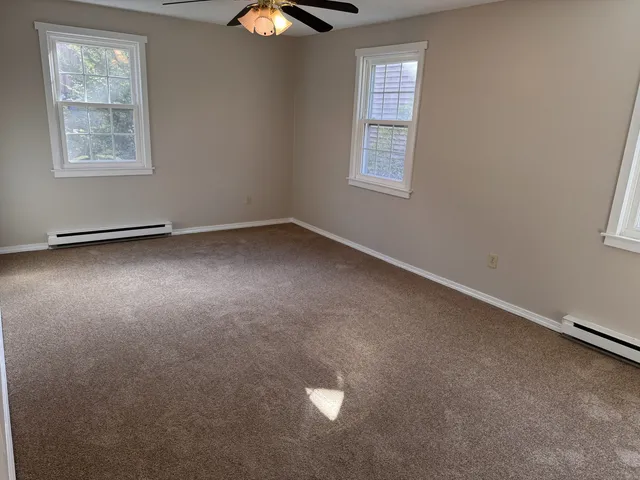 an empty room with a window