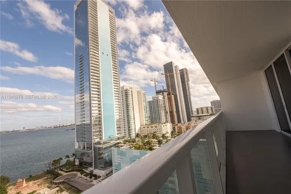 a view of balcony with ocean view