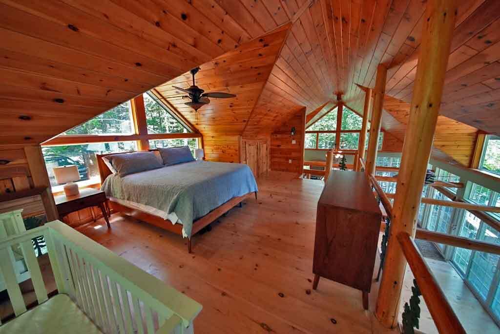 101 South South Shore Road Linneus, ME 04730 - Photo 51 of 95 maine-loft-balcony-bedroom