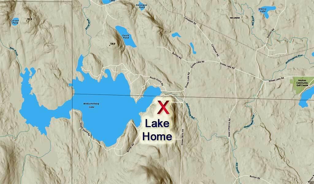 101 South South Shore Road Linneus, ME 04730 - Photo 68 of 95 drews-lake-map-101-south-sh