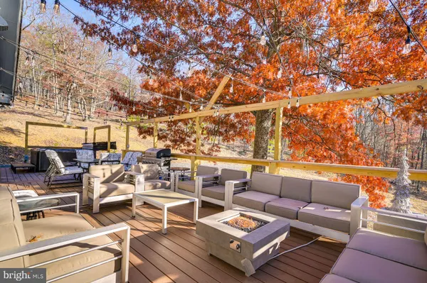 a view of a patio with couches and potted plants