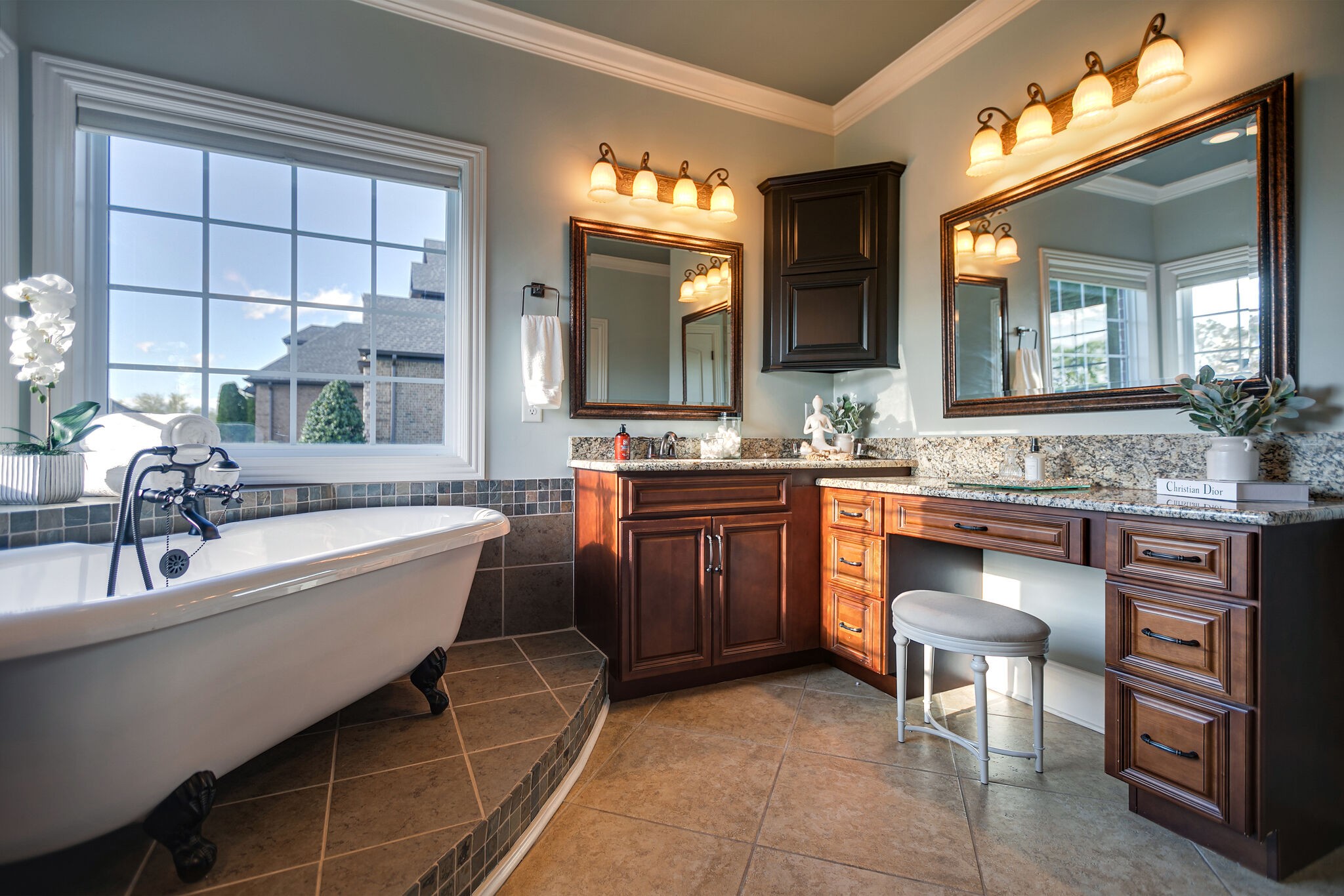 2104 Berry Patch Road Thompson's Station, TN 37064 - Photo 27 of 50 a bathroom with a granite countertop sink and a bathtub