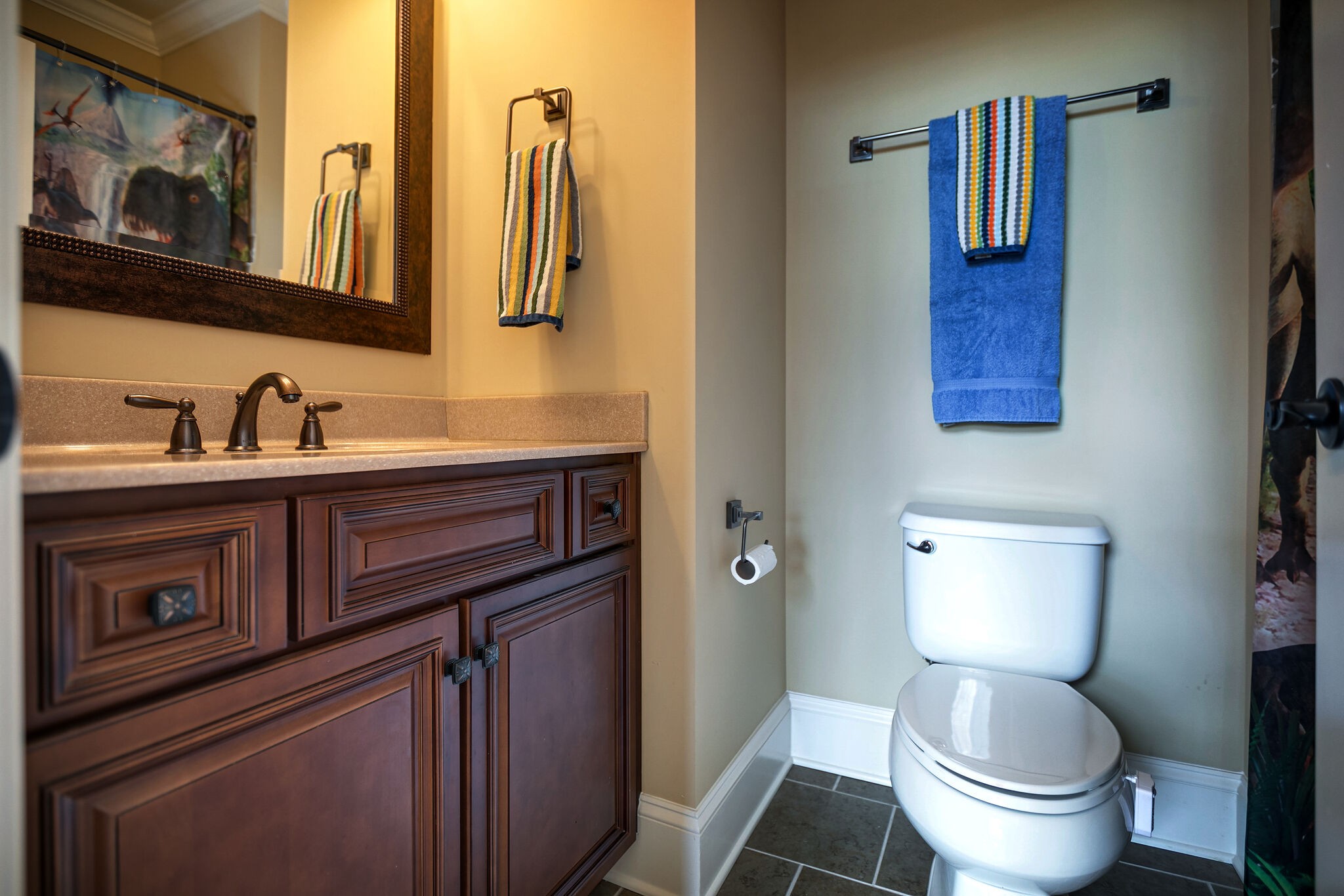 2104 Berry Patch Road Thompson's Station, TN 37064 - Photo 35 of 50 a bathroom with a toilet a sink and mirror