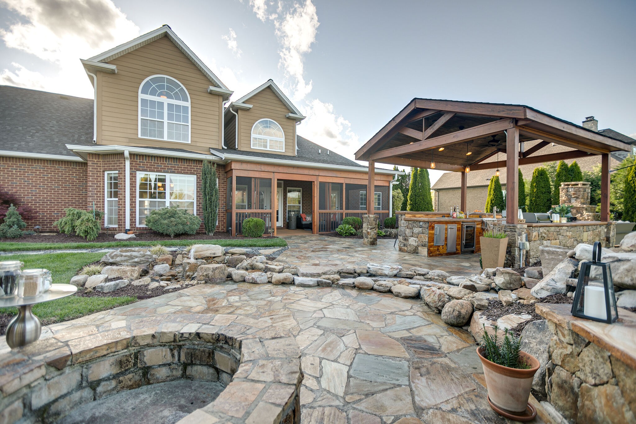 2104 Berry Patch Road Thompson's Station, TN 37064 - Photo 45 of 50 a front view of house with yard and outdoor seating