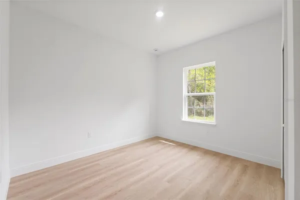 an empty room with a window