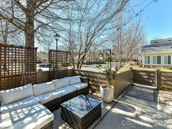 a outdoor living space with patio furniture