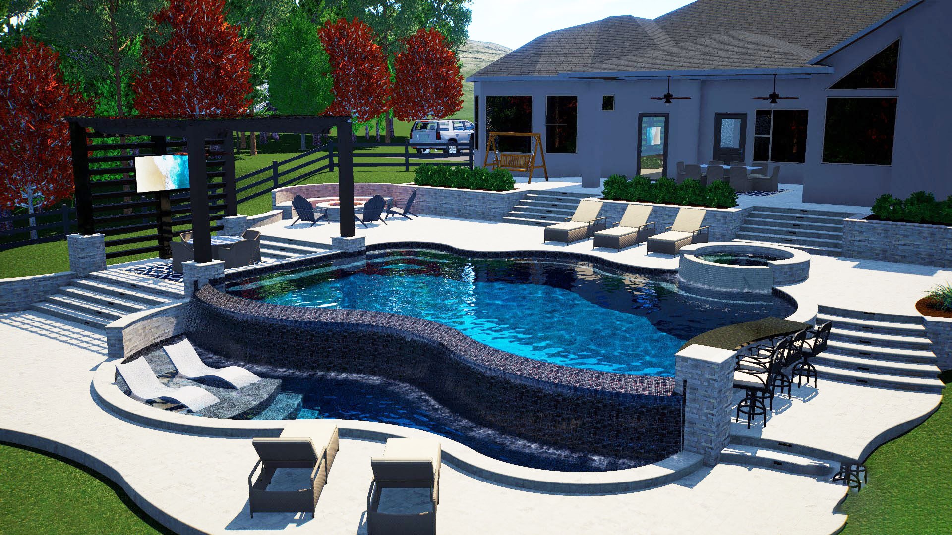 121 Red Hawk Road Huntsville, TX 77340 - Photo 42 of 48 Pool rendering only