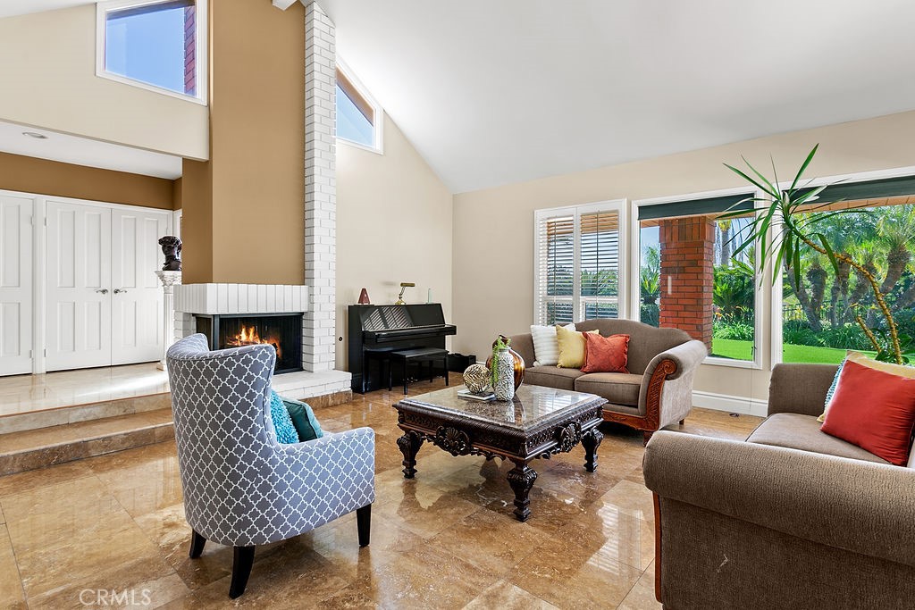 18811 Ridgeview Circle Villa Park, CA 92861 - Photo 13 of 34 a living room with furniture and a fireplace