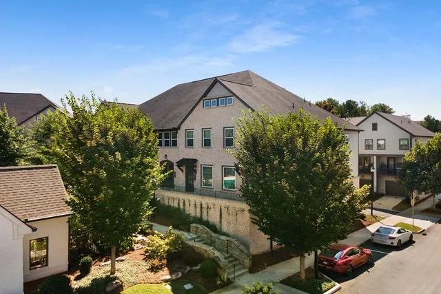 an aerial view of multiple house