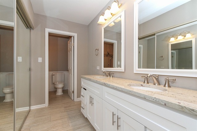 981 West Bauer Road Naperville, IL 60563 - Photo 14 of 21 a spacious bathroom with a granite countertop sink mirror and a