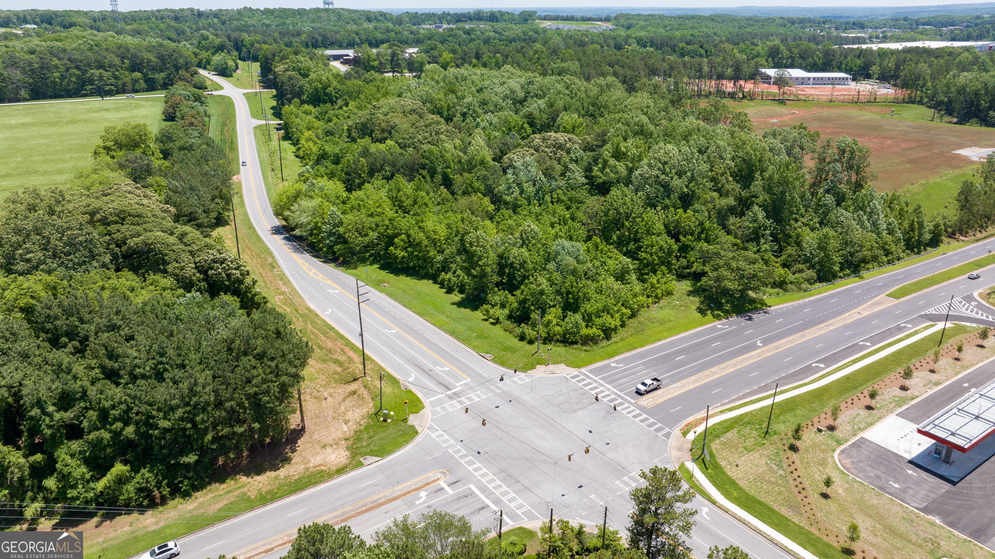 4611 Thurmon Tanner Road Flowery Branch, GA 30542 - Photo 15 of 23 a view of a yard with a lake view