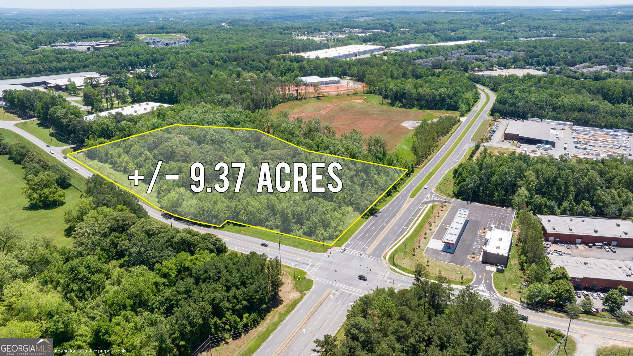 4611 Thurmon Tanner Road Flowery Branch, GA 30542 - Photo 3 of 23 an aerial view of a