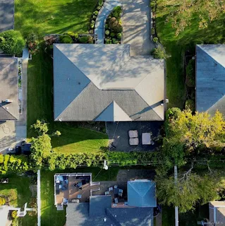 an outdoor space with plants