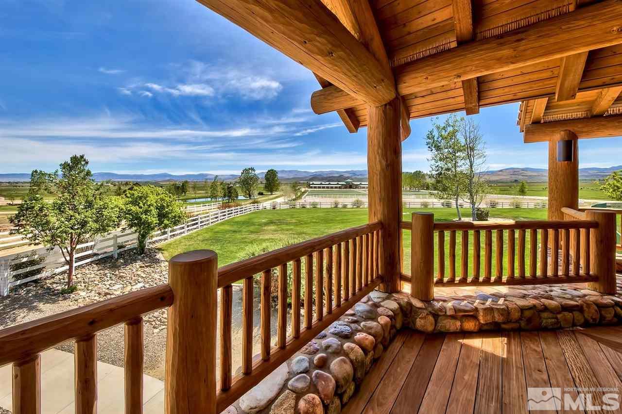 277 Fredricksburg Road Gardnerville, NV 89460 - Photo 6 of 27 a view of a porch with wooden floor in front of building