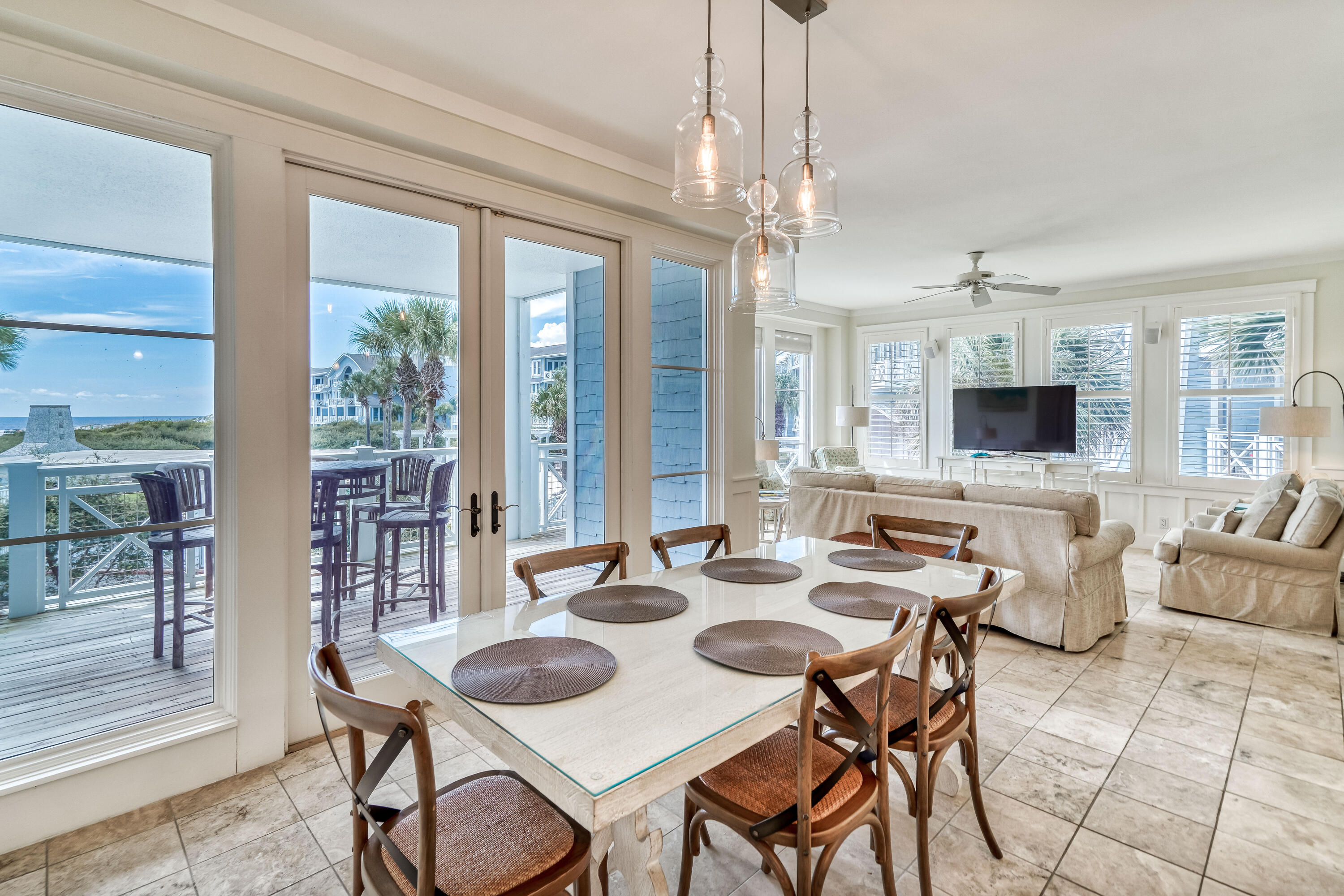 100 Bridge Lane, Unit C112 Watersound, FL 32461 - Photo 10 of 43 a view of a dining room with furniture window and outside view