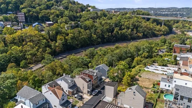 an aerial view of multiple house