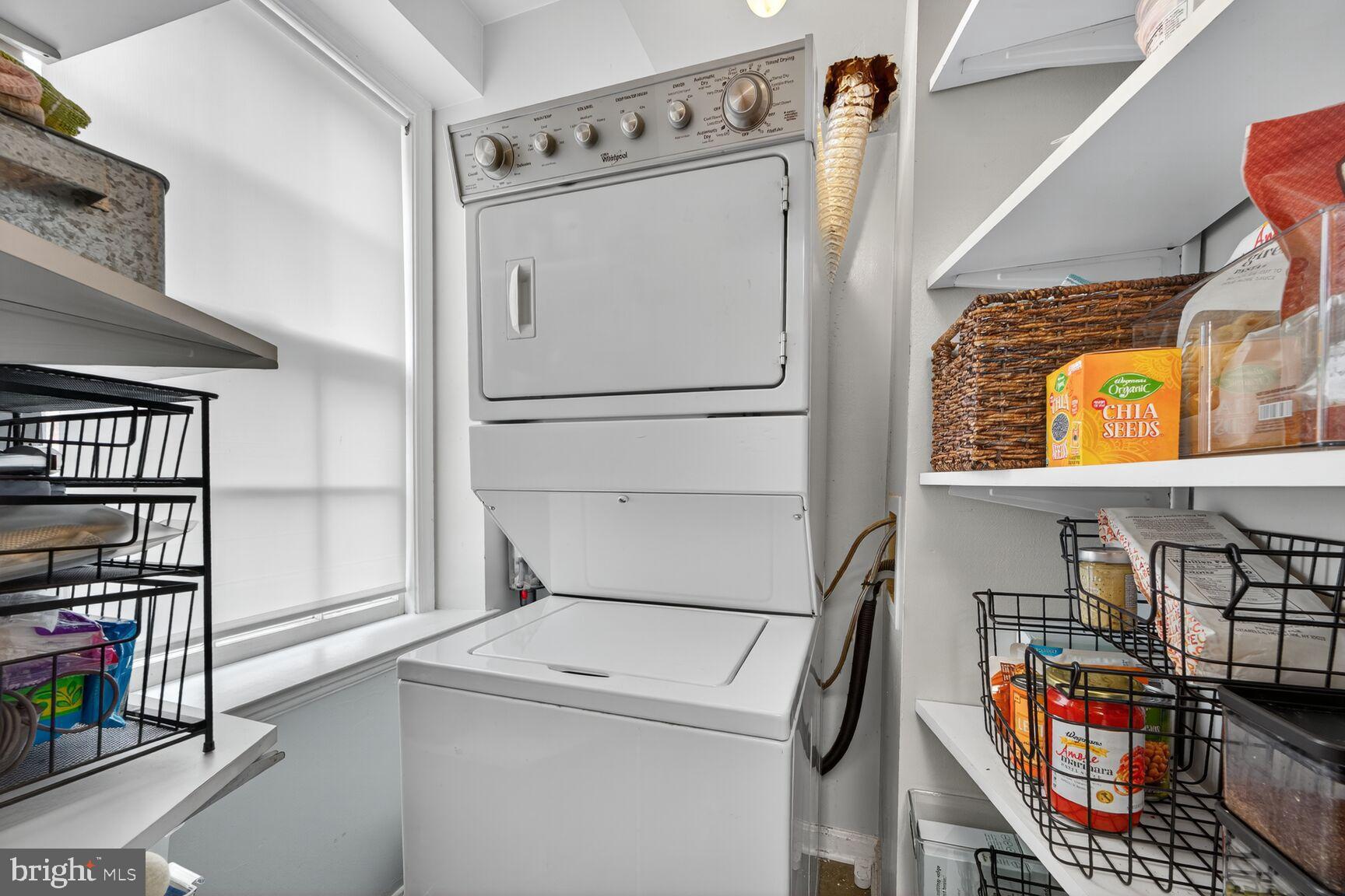 3811 39th Street Northwest, Unit D88 Washington, DC 20016 - Photo 13 of 20 Efficient laundry nook in a cozy pantry.