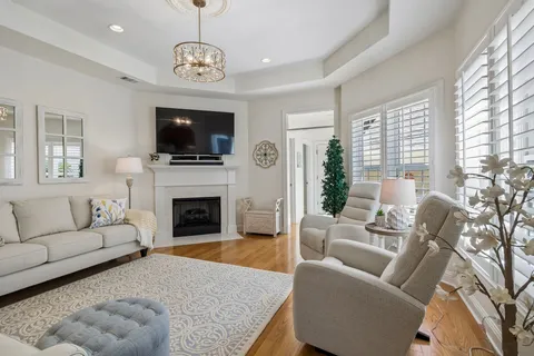 a living room with furniture or couch and a window