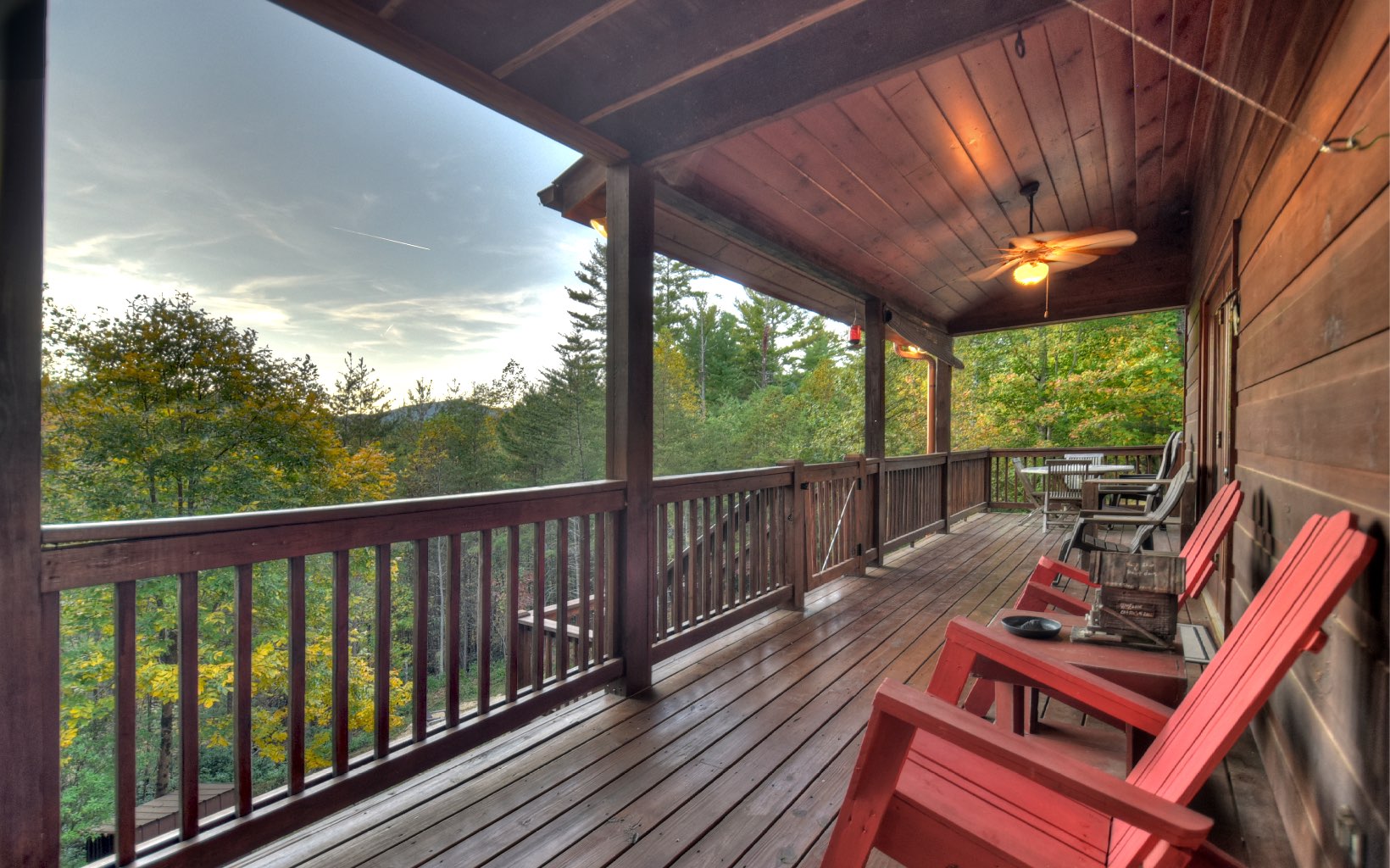 216 The Forest Road Blue Ridge, GA 30513 - Photo 21 of 41 a view of a balcony with furniture
