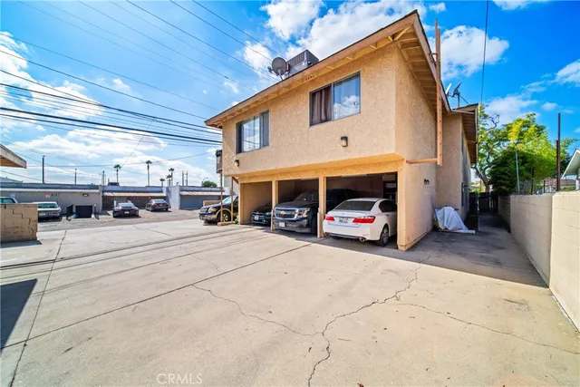 a car parked in front of a building