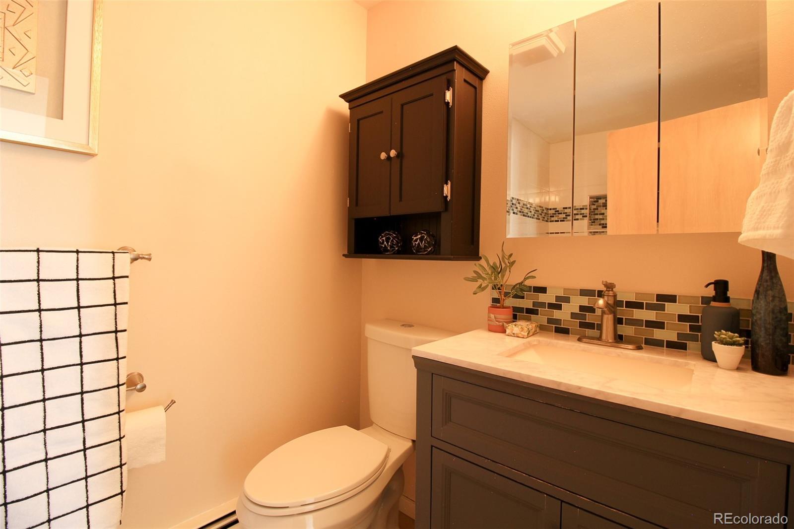 243 Paradise Road Golden, CO 80401 - Photo 18 of 49 a bathroom with a sink a toilet and mirror