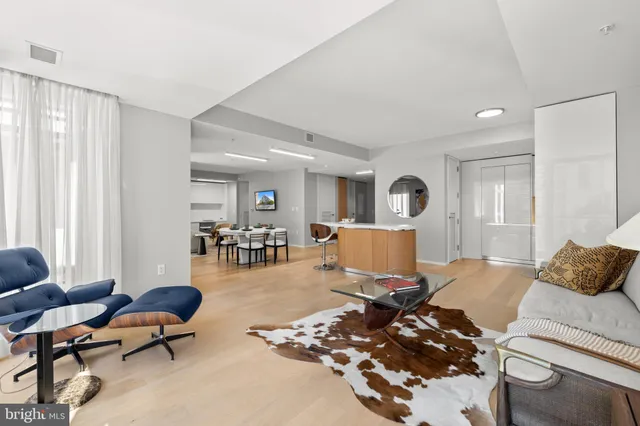 a living room with furniture and a couch