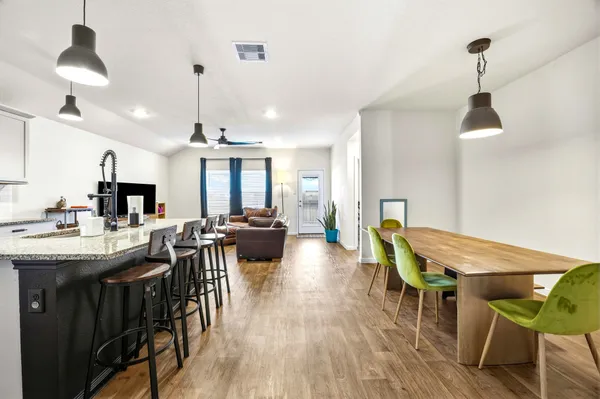 an aerial view of a city