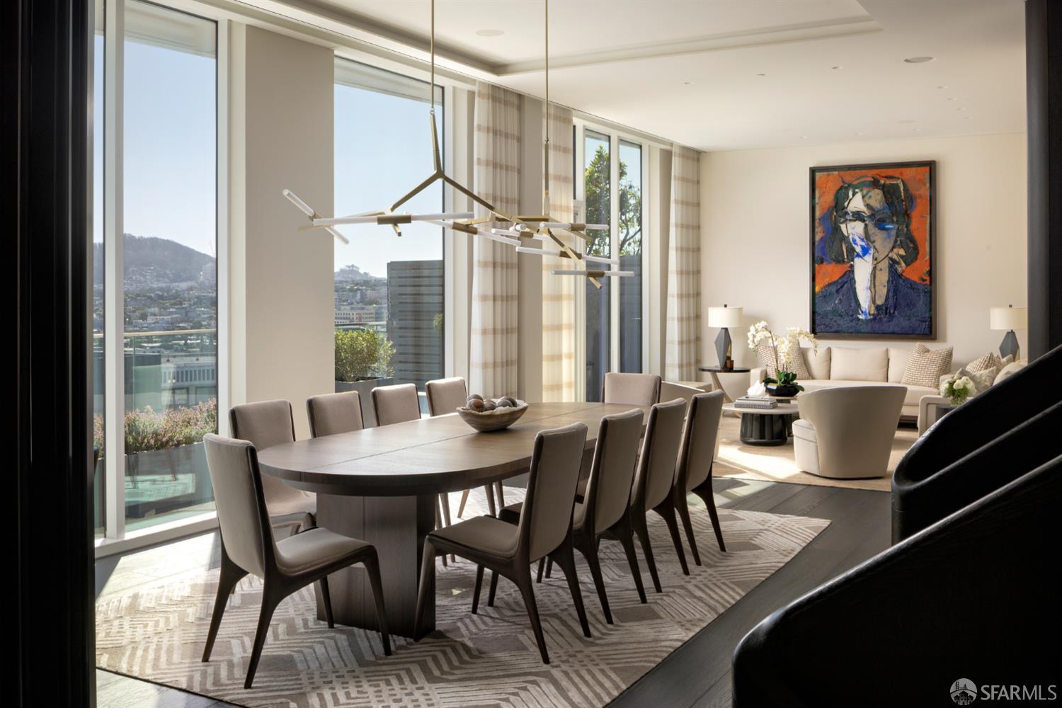 2121 Webster Street, Unit GPH1 San Francisco, CA 94115 - Photo 12 of 34 a view of a dining room with furniture window and outside view