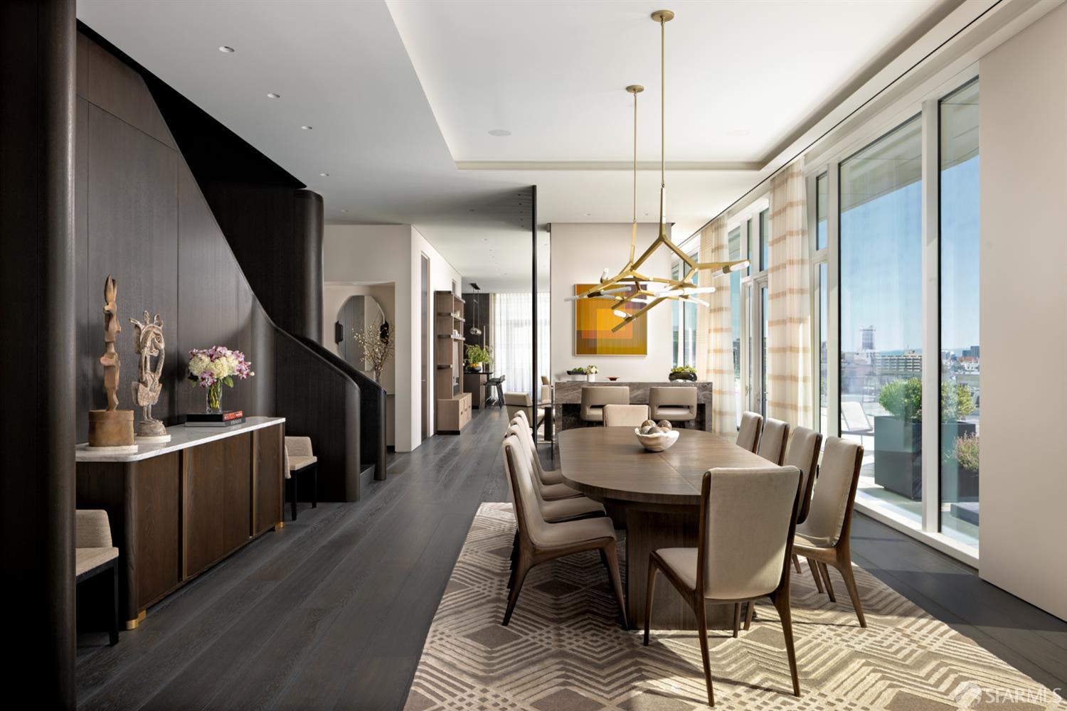 2121 Webster Street, Unit GPH1 San Francisco, CA 94115 - Photo 5 of 34 a view of a dining room with furniture window and wooden floor