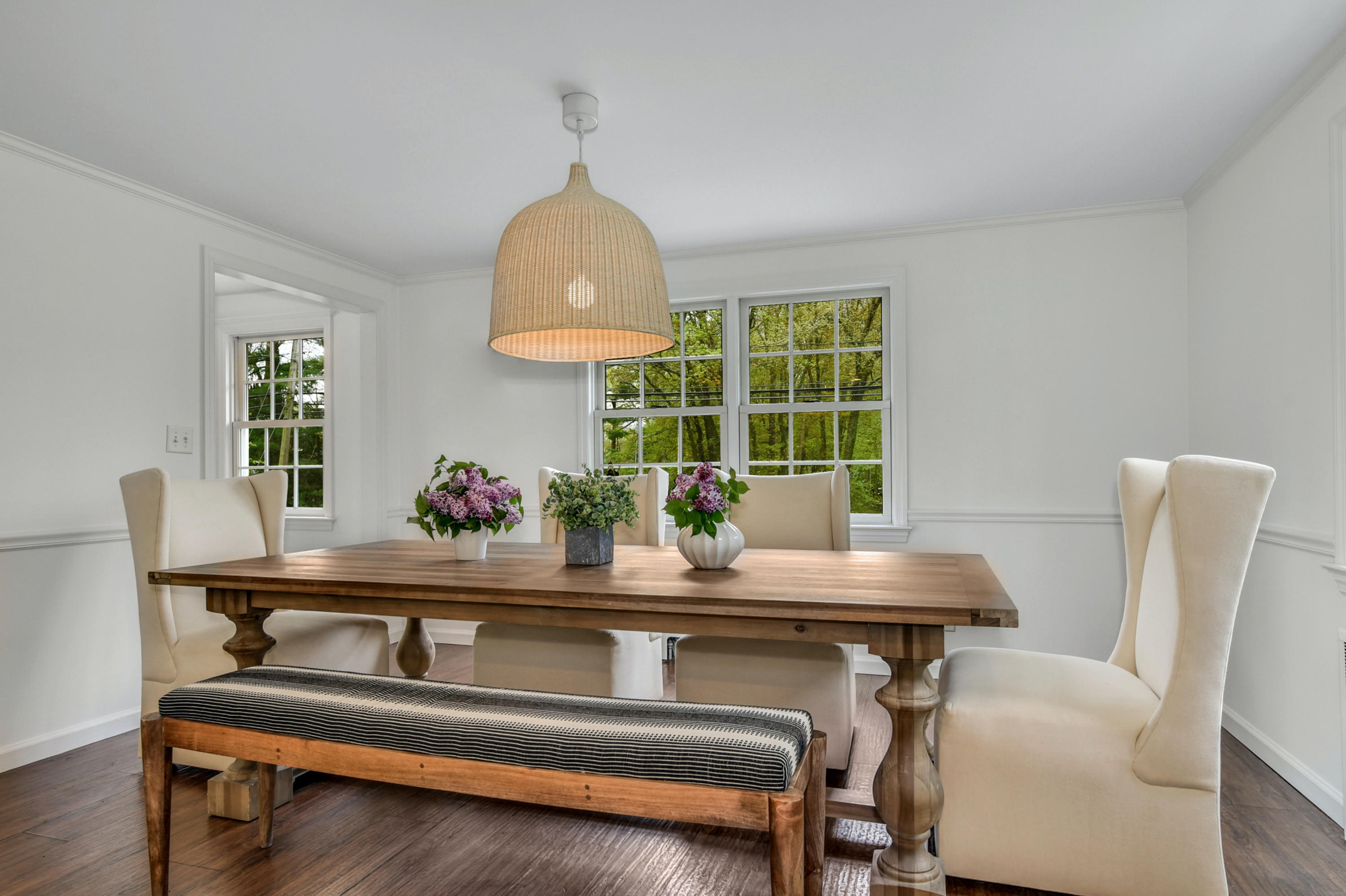212 Tokeneke Road Darien, CT 06820 - Photo 6 of 23 a view of a dining room with furniture window and outside view