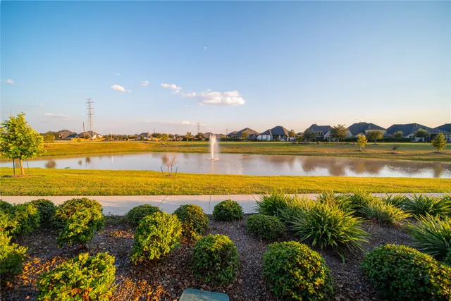 a view of a door with a house