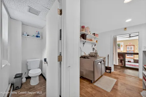 a kitchen with a stove and a refrigerator