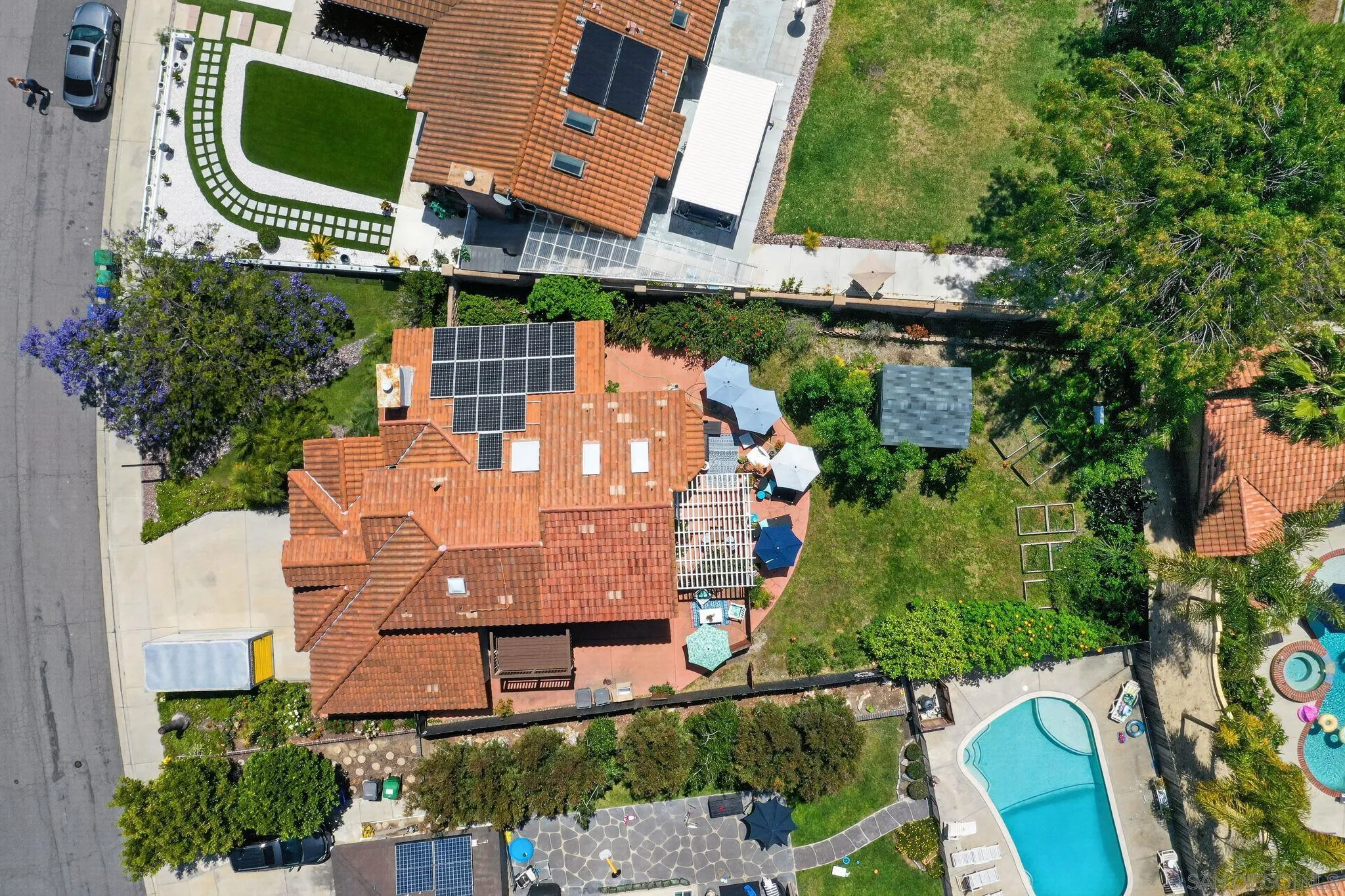5287 Rio Plata Drive Oceanside, CA 92057 - Photo 34 of 38 an aerial view of a house with a garden