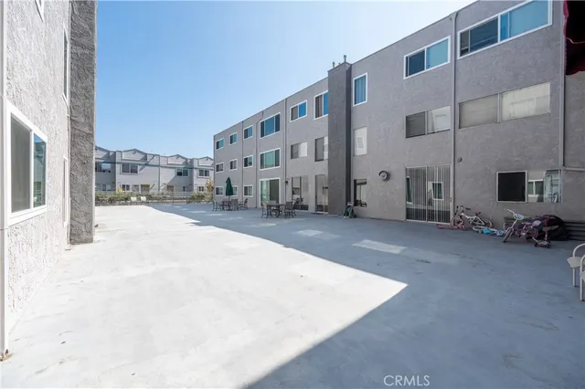 a view of a building with many windows