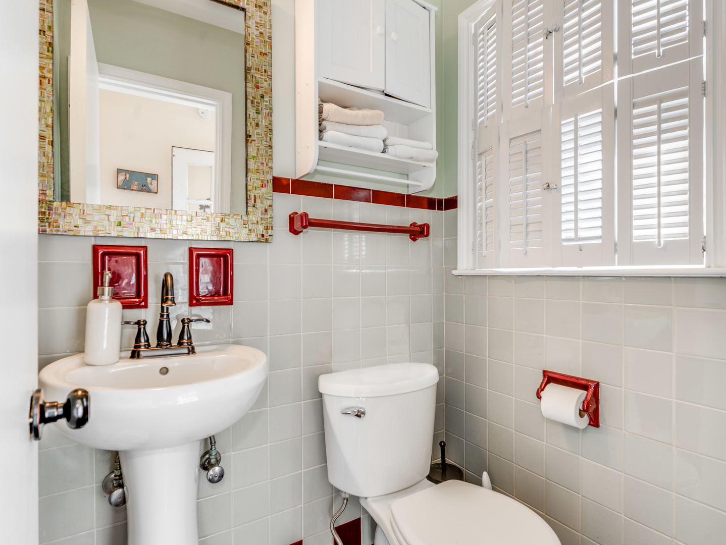 1416 West Acres Road Joliet, IL 60435 - Photo 19 of 30 a bathroom with a sink mirror toilet and next to a window