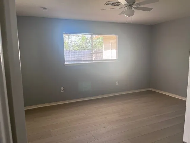 an empty room with a window