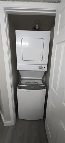 a close up view of washer and dryer