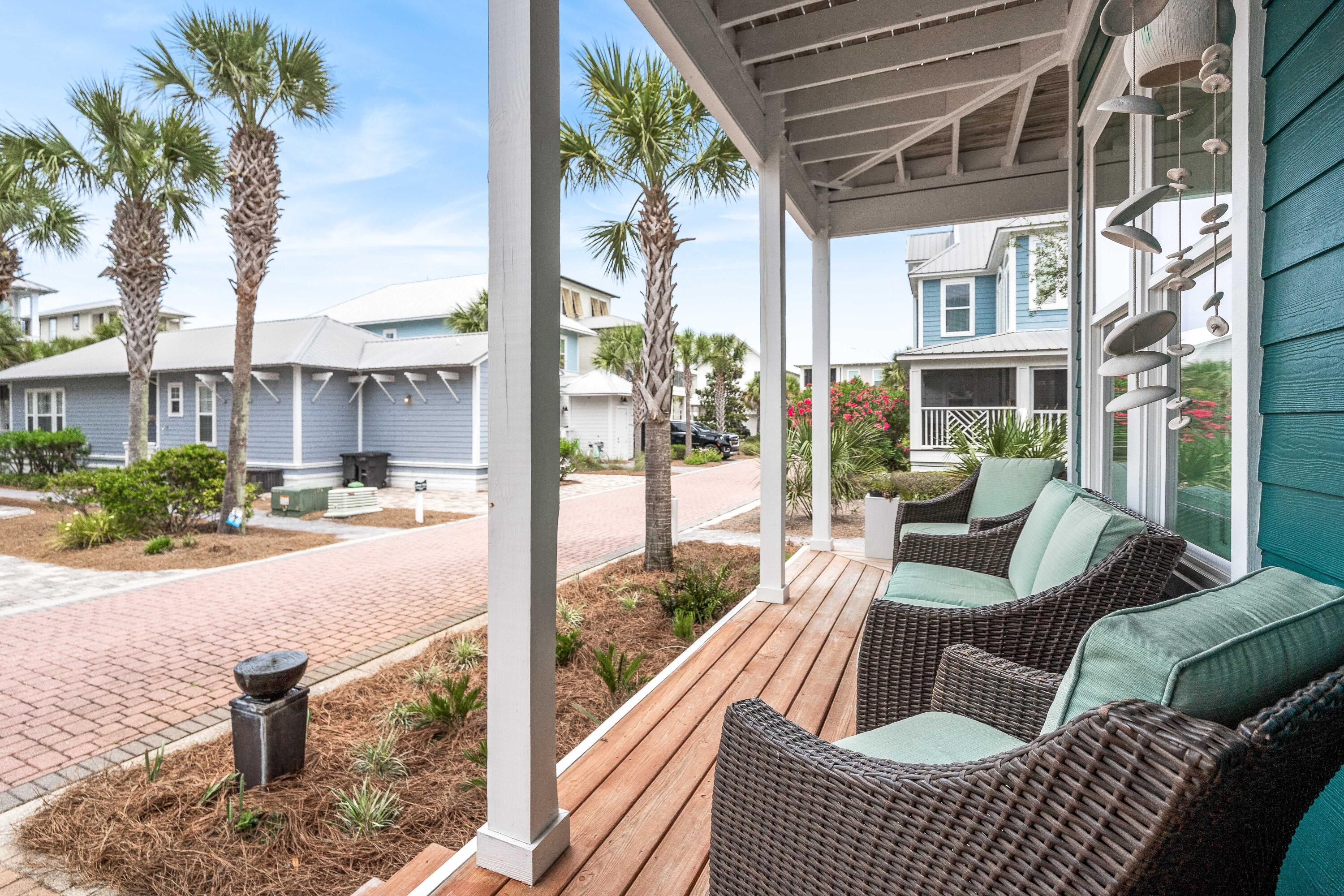 36 Moonlight Beach Lane Inlet Beach, FL 32461 - Photo 16 of 42 a view of balcony with couch and chairs