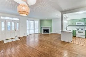 a balcony view with an outdoor seating