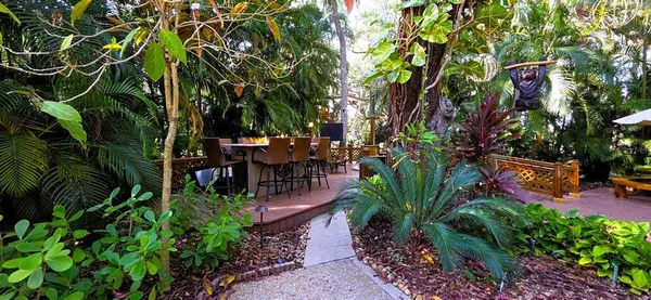 a backyard of a house with lots of green space