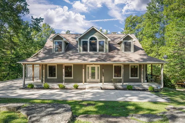 a front view of a house