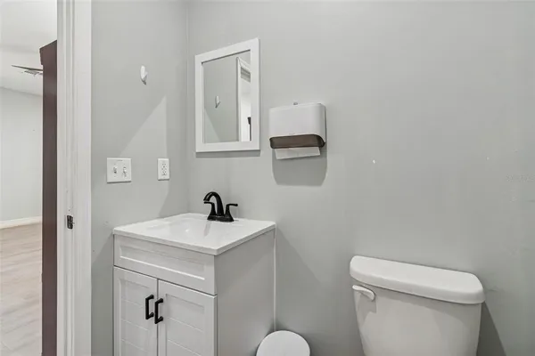 a close view of utility room with sink