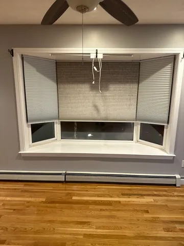 a view of a glass door