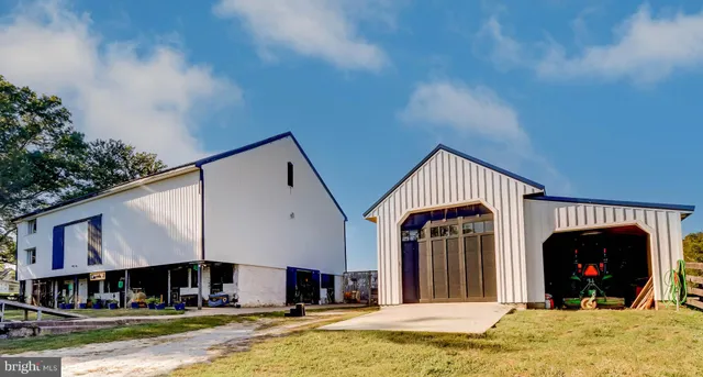a view of a swimming pool with a garden