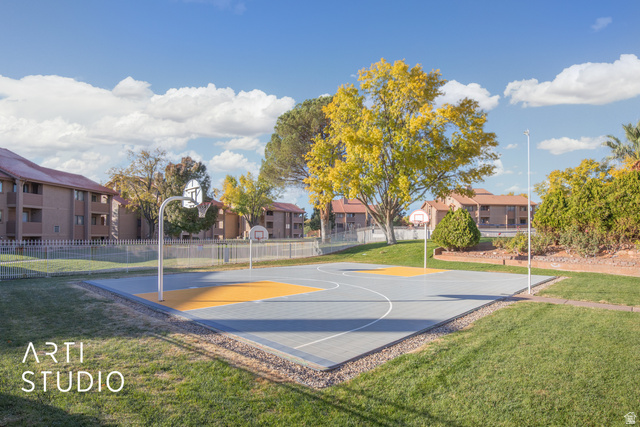860 South Village Road, Unit A6 St. George, UT 84770 - Photo 32 of 41 View of basketball court with community basketball court and a residential view