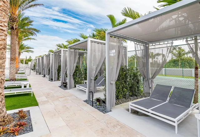 a view of outdoor space with seating area