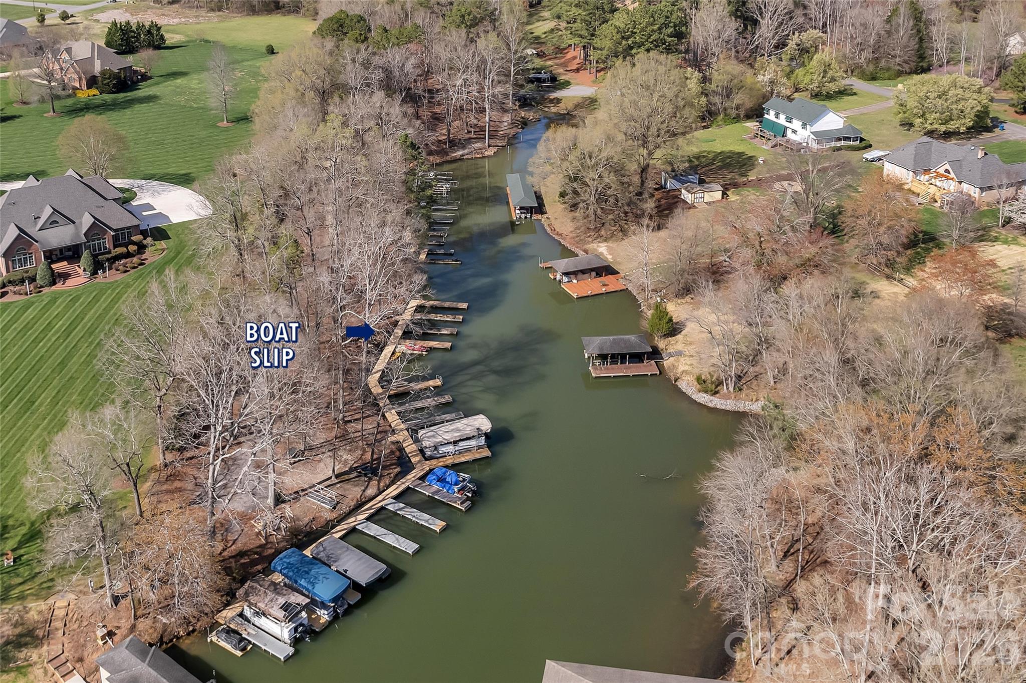 120 Oak Point Drive Cherryville, NC 28021 - Photo 5 of 44 an aerial view of a house with a yard