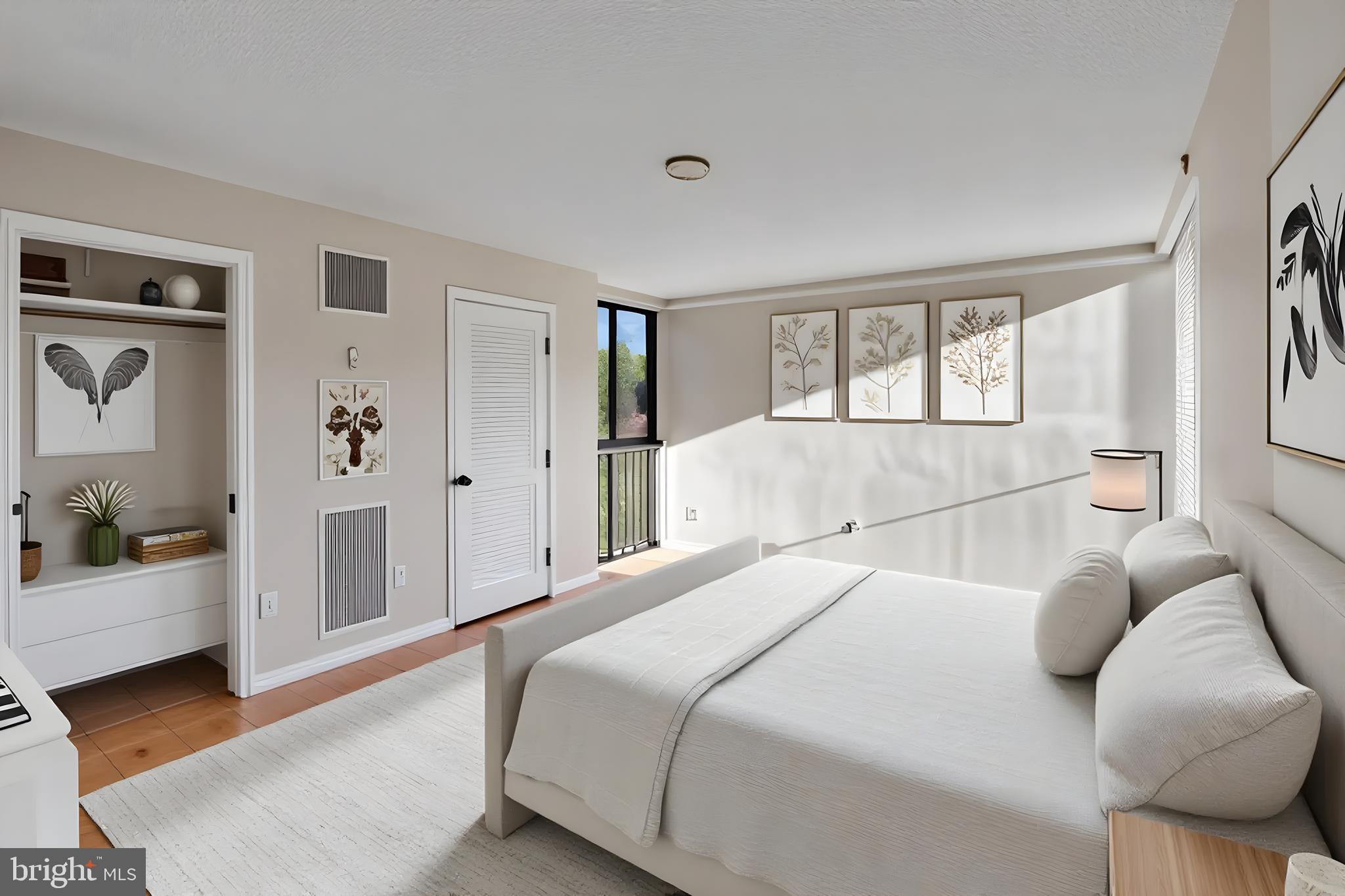 2100 Washington Avenue, Unit 2B Silver Spring, MD 20910 - Photo 18 of 34 a bedroom with a bed and a couch