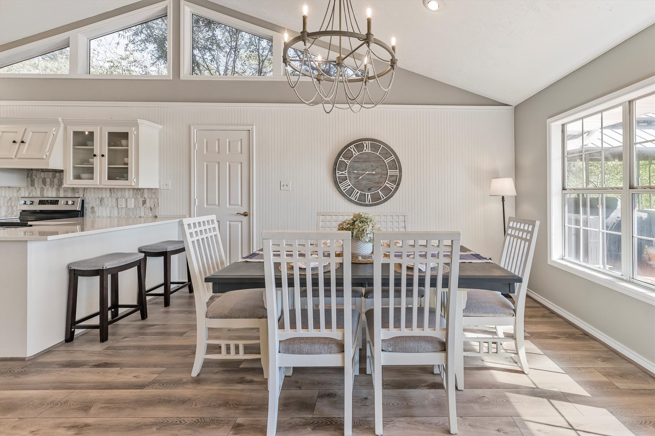 123 Palisade Circle Huntsville, TX 77320 - Photo 37 of 50 a view of a dining room with furniture window and wooden floor