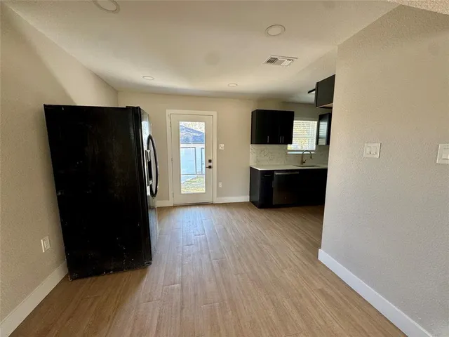 wooden floor and dining room in a hall